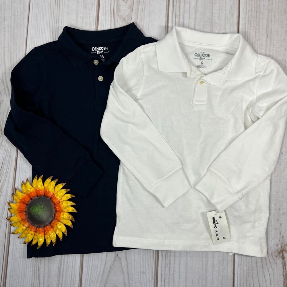 oshkosh long sleeve polos 6/6x